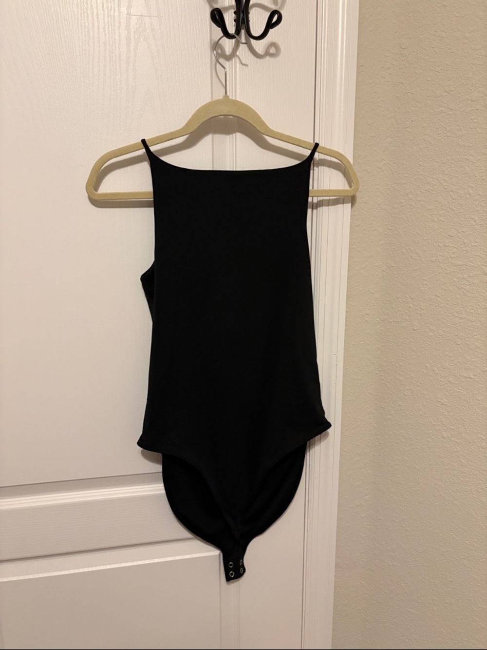 Old Navy Black Women's Slim Strap Bodysuit